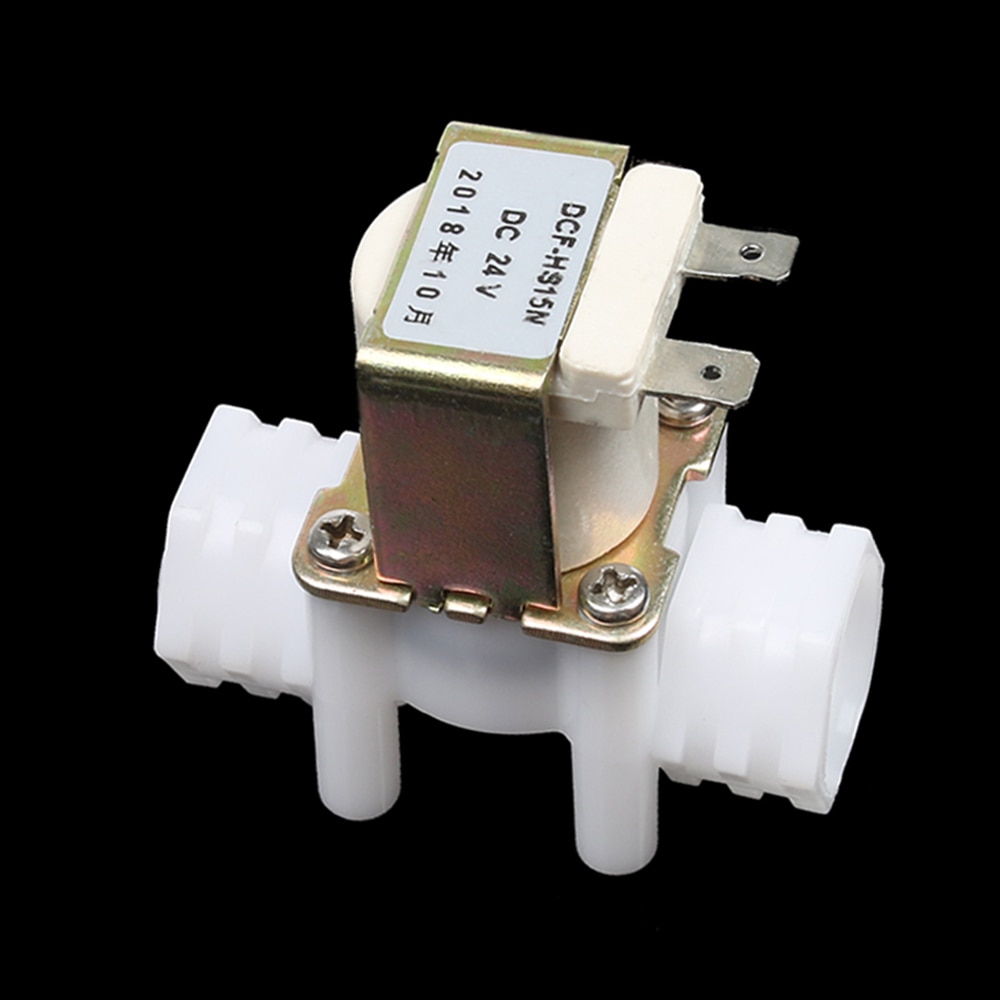 Quarter 4" internal thread plastic solenoid valve DN15 G1/2 internal thread DC12VDC24VAC220V Normally closed with pressure