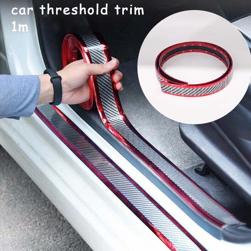 Auto Stickers Anti Scratch Deurbeschermer Rubber Strip Koolstofvezel Auto Drempelbescherming Bumper Film Sticker Auto Styling