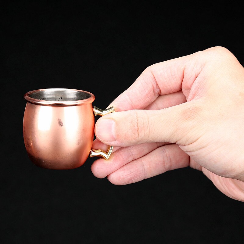 Mini 2-Ounce Rvs Moscow Mule Mok Espresso Mokken Koper Mok Whisky Shot Glazen Set van 4