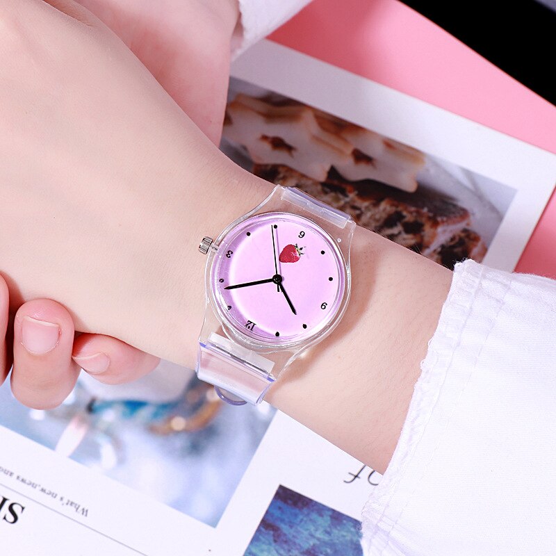 Children's Cartoon Watch Baby Hour Safety Silicone Watchband Kids Clock Waterproof Boy Transparent School Student XX3081: 4