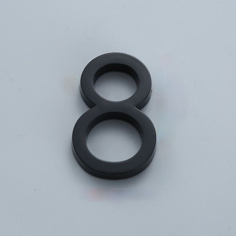 60mm Self Adhesive House Number Sticker For Apartment Plastic Doorplate Home Door Plaque Numbers Signs Mailbox Street Numbers: Number 8