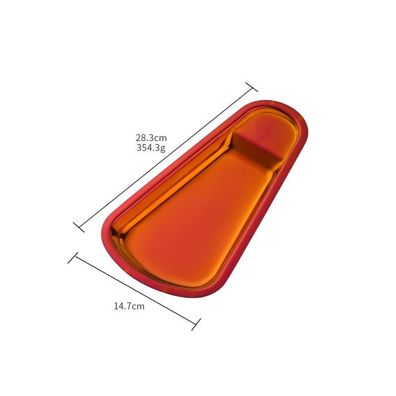 1pc Snack Platte Metall Rechteck Platten Gold Brot murmeln Geschirr Mischen Obst Süßigkeiten Nachtisch Erzähler Regenbogen Handtuch Serviette Tablett Party: S-Regenbogen Nein.3-1pc