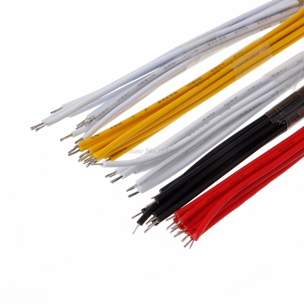 130 Pcs 13 Value 24AWG Breadboard Jumper Cable Wire Kit Double Tinned Colorful