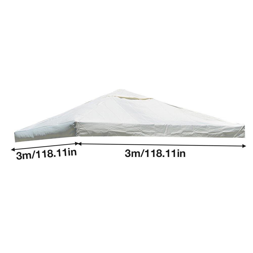 3x3m Outdoor Gazebo Cover Waterproof 300D Polyester Cloth Sun Canopy Gazebo Top Replacement Cloth Cover For Courtyard Garden