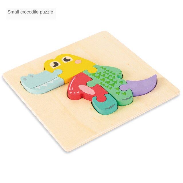 Puzzle tridimensionale infantile blocchi di Puzzle in legno assemblaggio educazione precoce bambini educativi 2-5 anni: 5