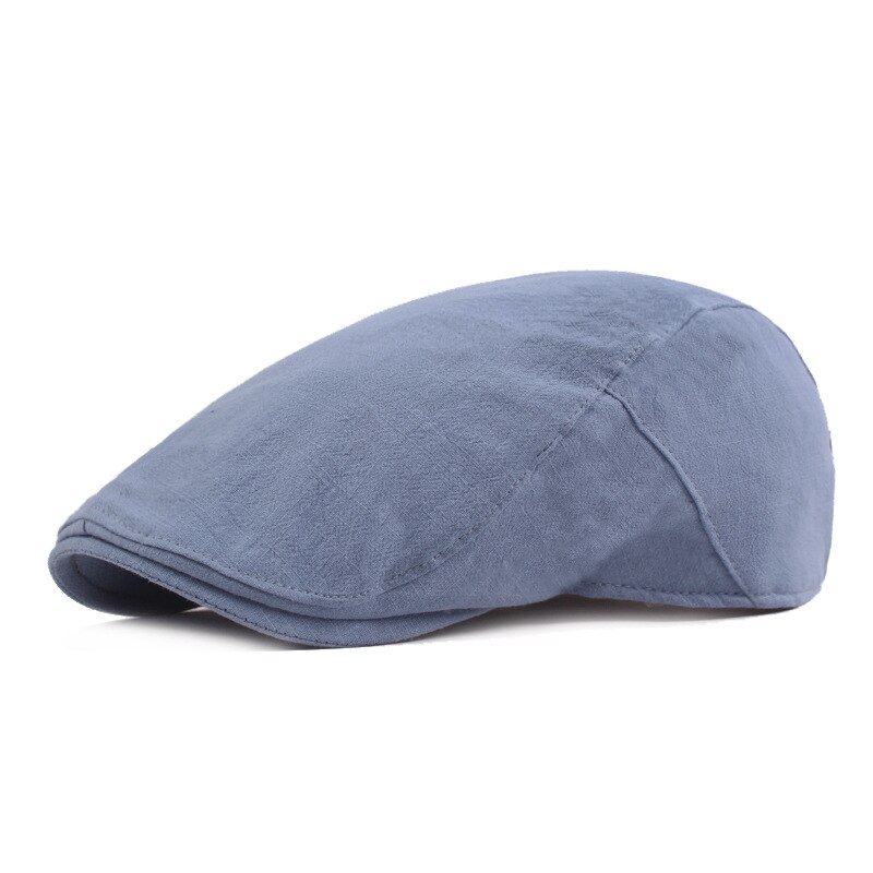 Peaky Blinders-boina clásica de verano para mujer, gorro deportivo francés, color amarillo sólido, plano, para otoño: Azul