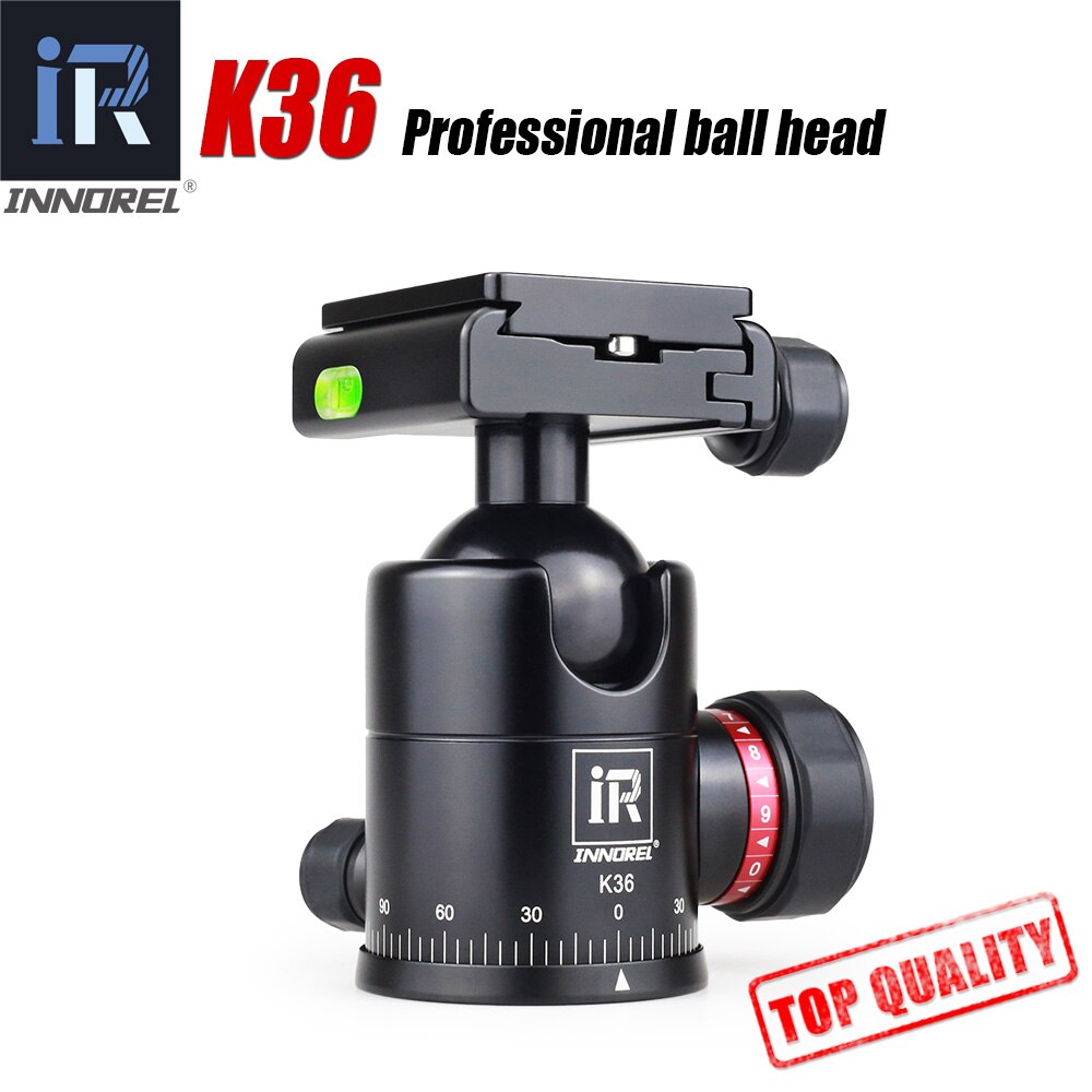 INNOREL K36 36mm ball Universal tripod head Aluminum Arca Swiss structure quick release plate Max. Load 12kg High locking force