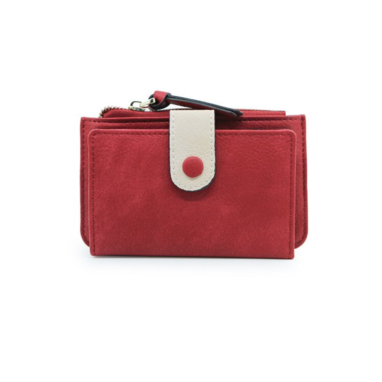 Læder nøgle pung kvinder bil nøgle pung multifunktion mønt pung clutch pung simpel kortholder nøgle taske: Rød