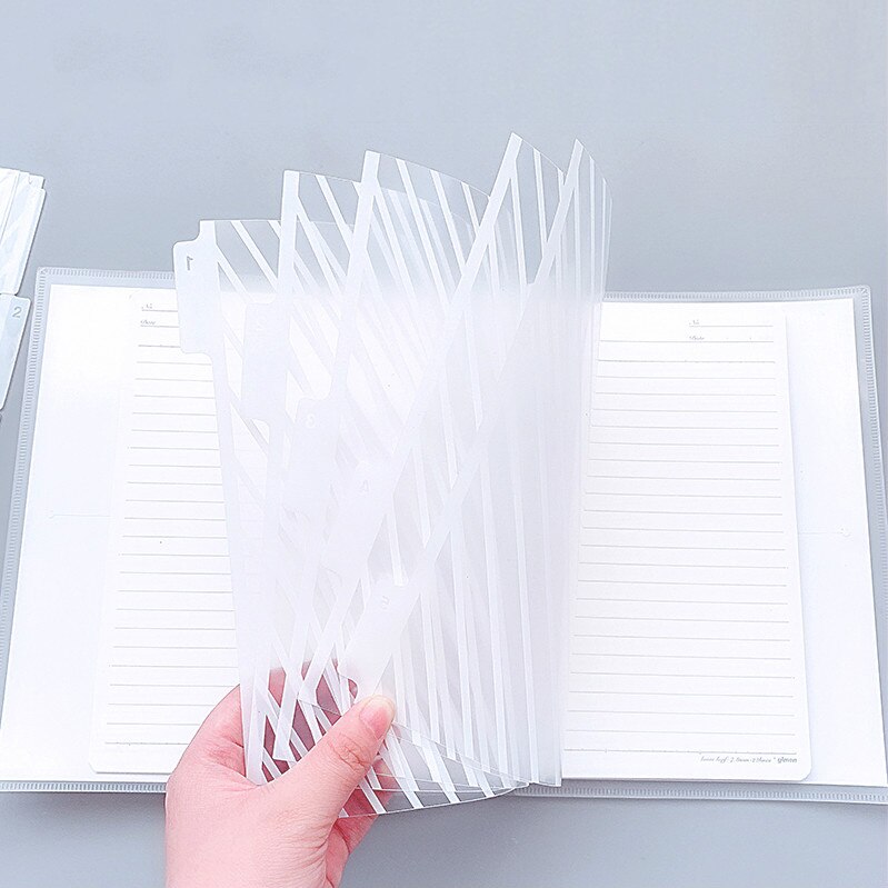 5 Sheets/pack A5/B5 Binder Index Dividers Classification Card 20/26 Hole Binder Foil Index Divider Accessories