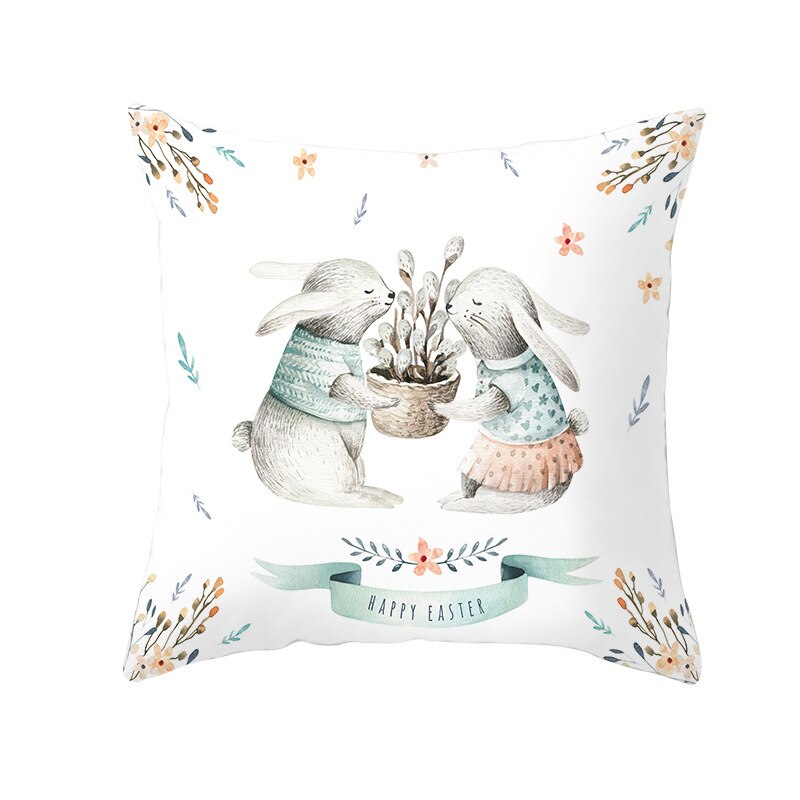 Kids Kussensloop Brief Kussenhoes 45*45 Sierkussen Covers Decor Kussens Bank Polyester Bloemen Home Decor Kussenslopen: 9