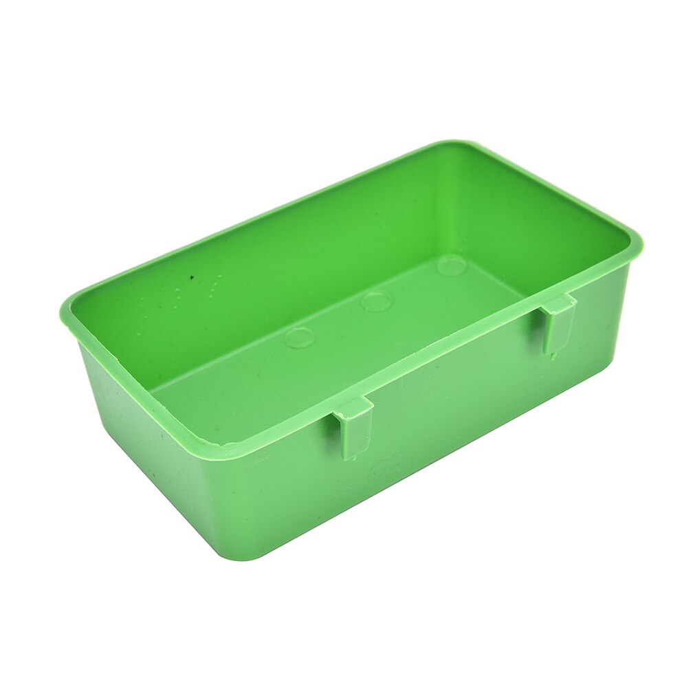 1 unidad de plástico para bañera de aves y loros, caja de limpieza para alimentar comida, caja de agua, accesorios de juguete para mascotas