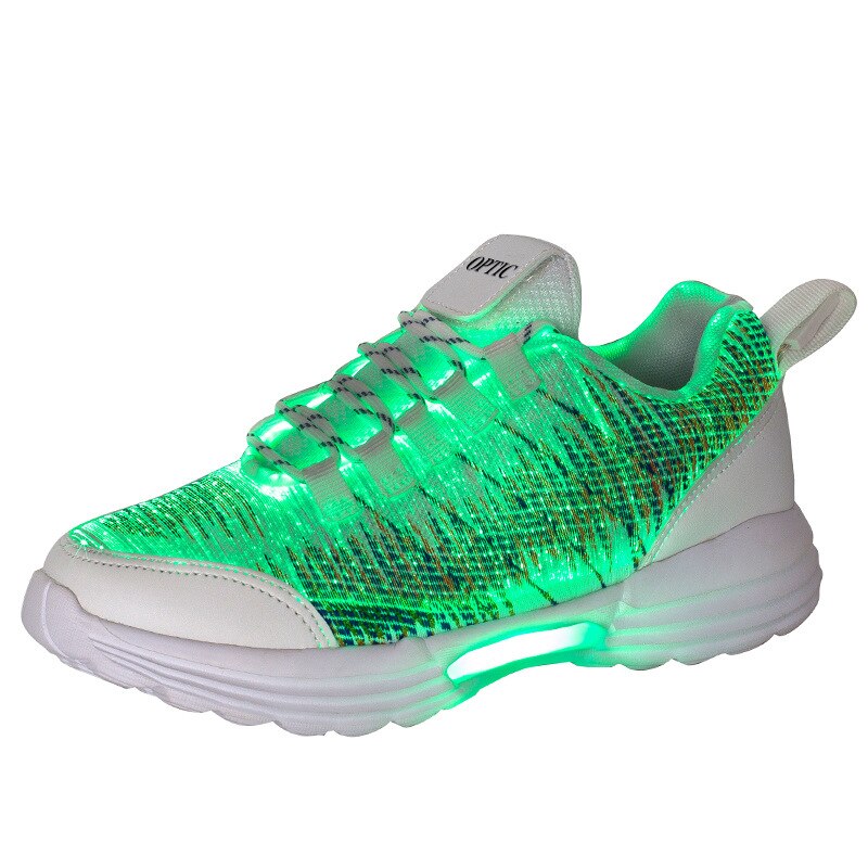 Children's Lighted Shoes Size 35-46 Mens Womens with Luminous Sole fiber optic shoes Boys Girls Glowing LED Sneakers for Kids