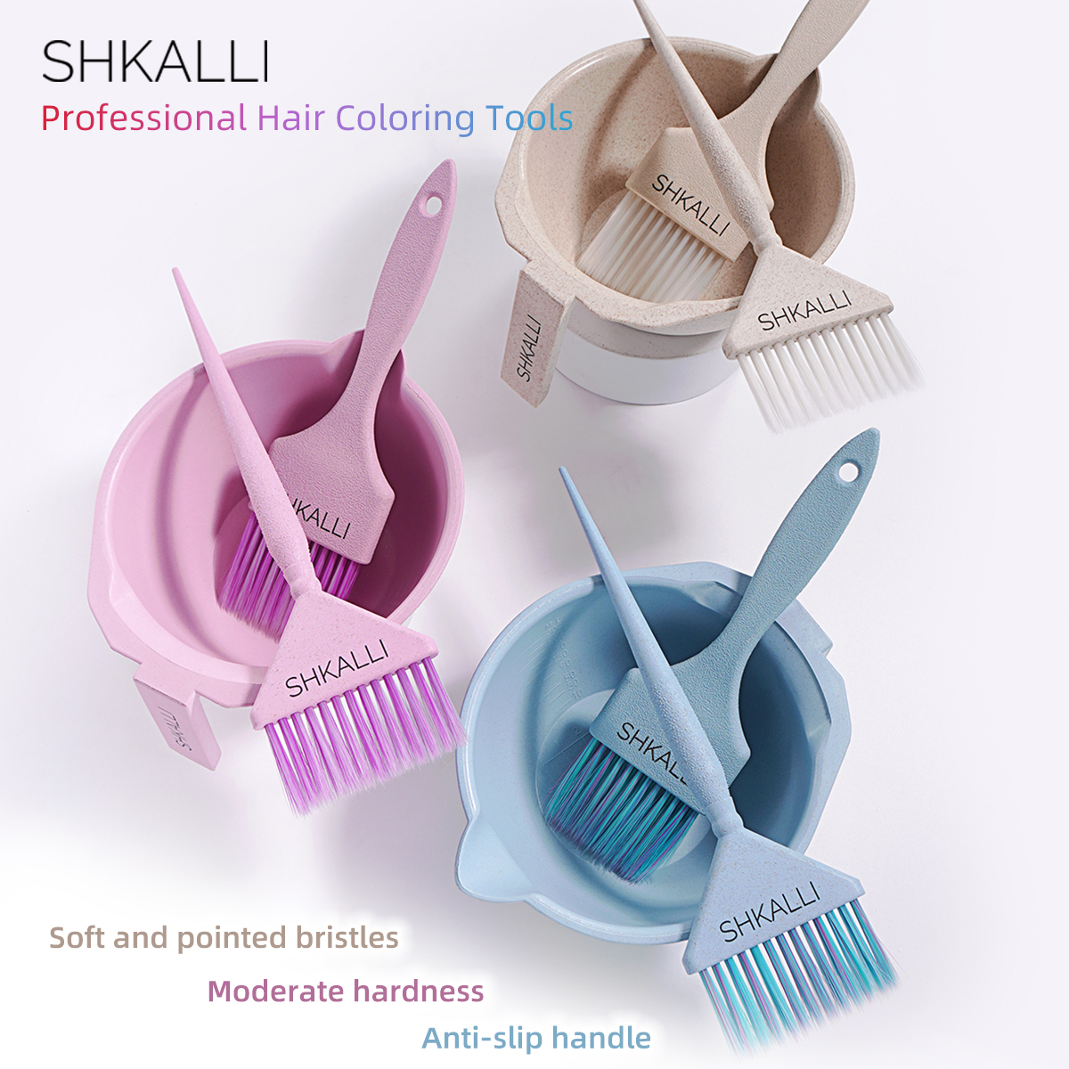 Kit de coloration des cheveux Balayage avec ensemble de pinceaux, bol de embau, de coiffure et outils de coiffage idéaux pour les stylistes