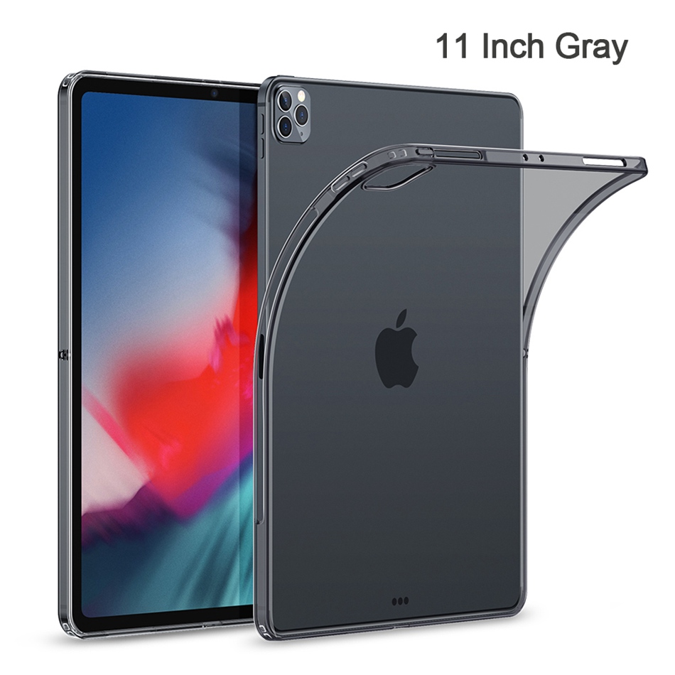 Ultra Dünne Klarer fallen Für iPad Profi 11 12,9 Zoll fallen Silikon transparent TPU Abdeckung Für NEUE iPad Profi 12,9 fallen Coque Fundas: Pro 11 Zoll grau