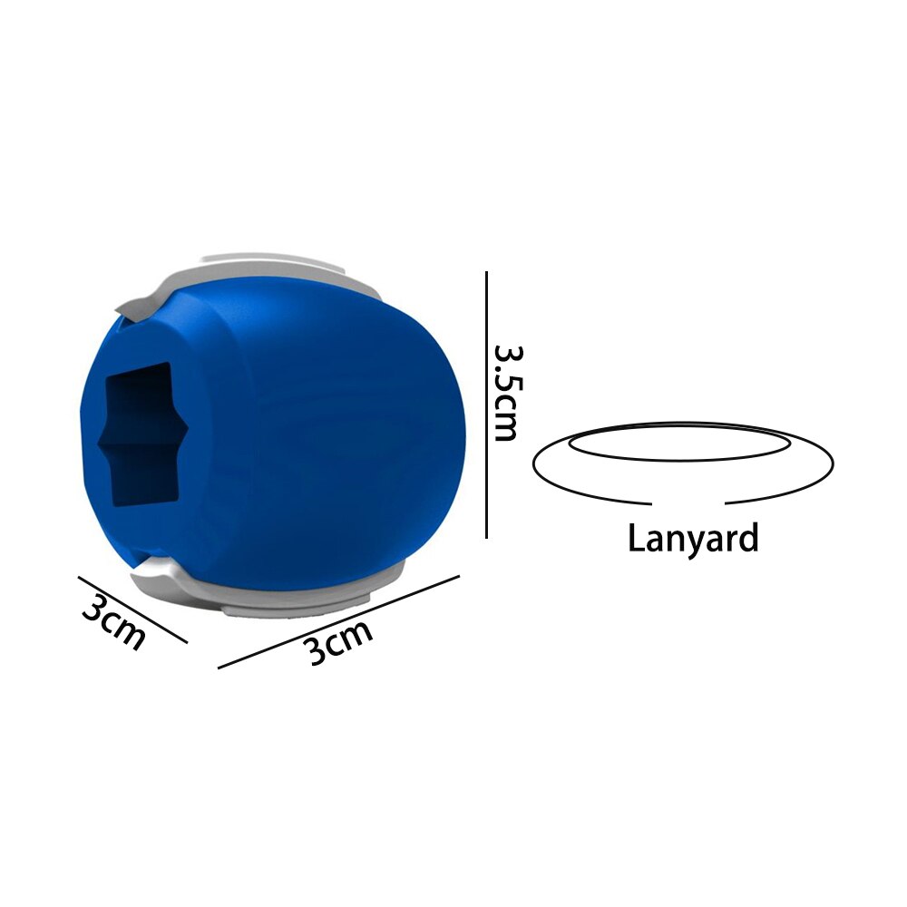 Jaw Exerciser Chew Ball Facial Jawline Trainer Masseter Training Fitness Ball Toning Jawrsize Bite Exercise for Neck Face: Ordinary(Navy Blue)