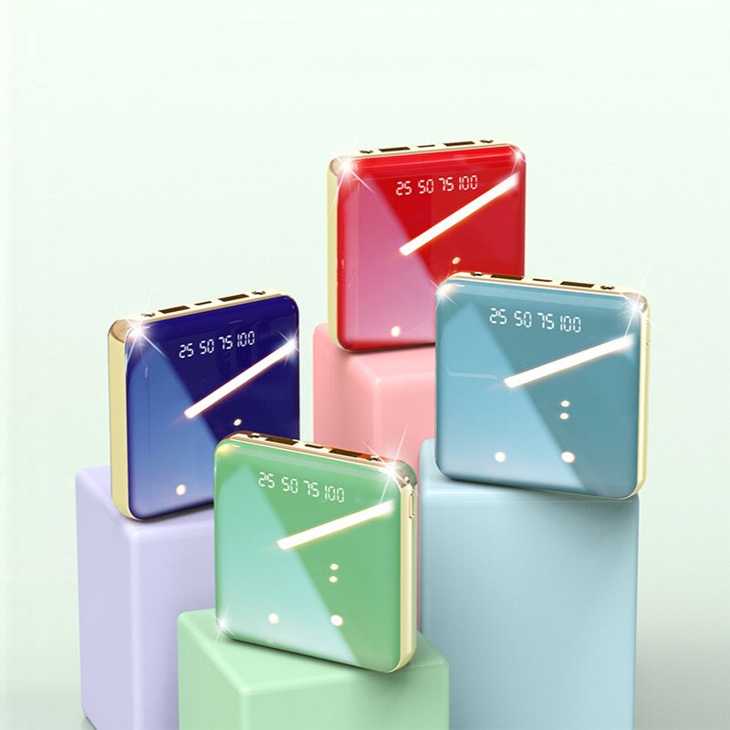 30000mAh mini power bank with cable power bank LED flashlight power display portable charger for Android and Apple fast charging