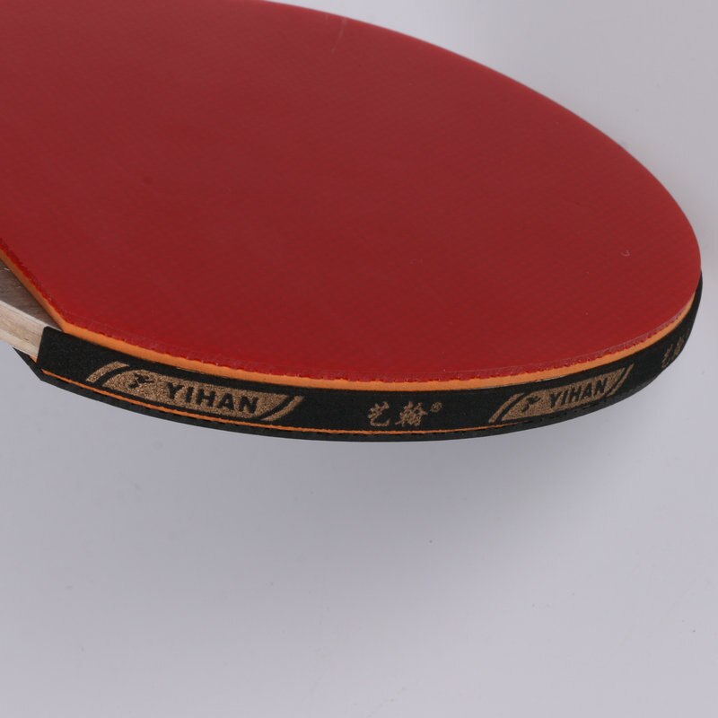5- stjerners bordtennisracket med bag  +3 baller, kort håndtak ping pong padle, pingpong balltre, student sportsutstyr