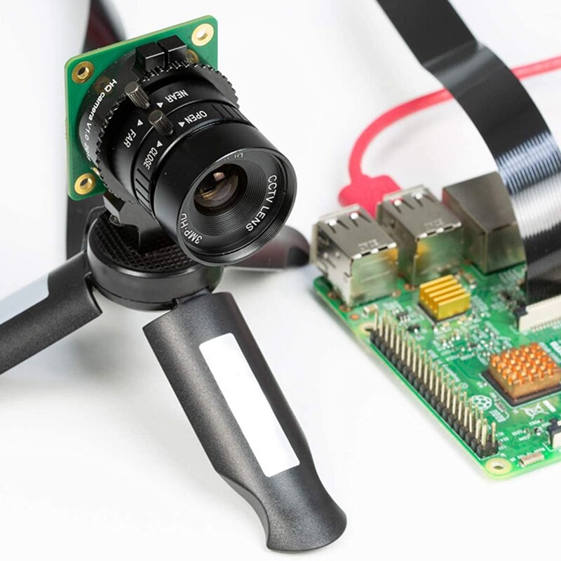 CS-Mount Lens For Raspberry Pi HQ Camera, 12Mm Focal Length With Manual Focus And Adjustable Aperture