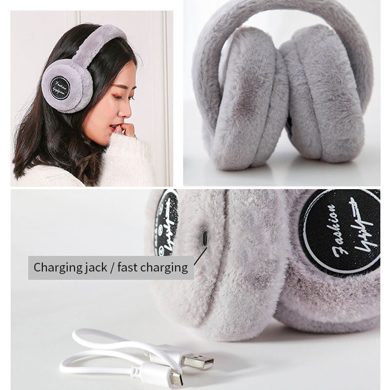 Casque sans fil Bluetooth avec Microphone cache-oreilles chauds hiver enfant écouteurs enfants fille casque de musique pour iPhone 12 téléphone