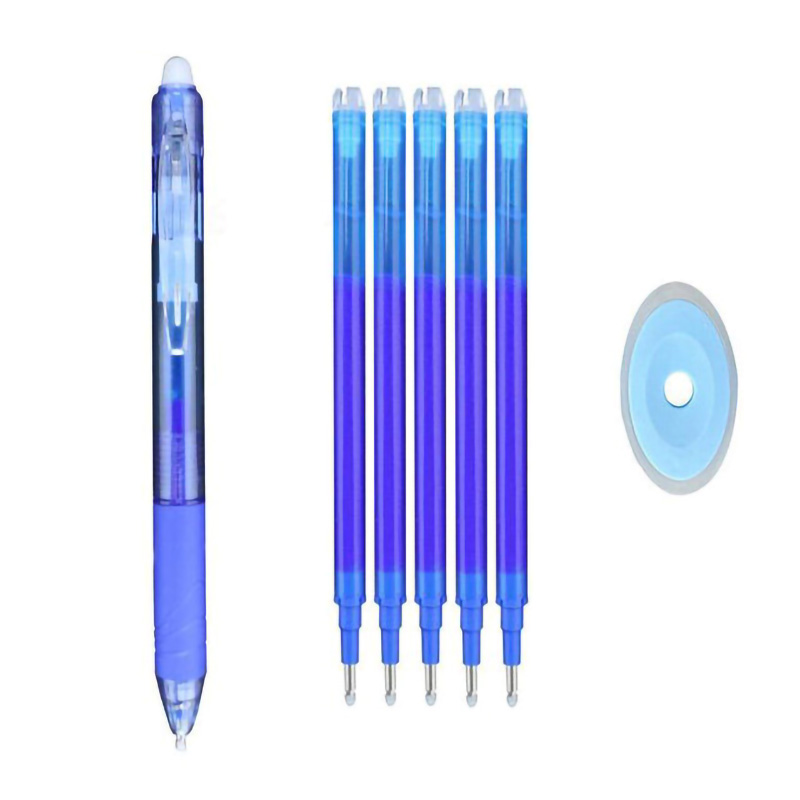 Meerkleurige 0,5 mm uitwisbare gelpennen met vullingen Gum zwart blauw rood balpennen voor het schrijven van Kawaii briefpapier: YELLOW