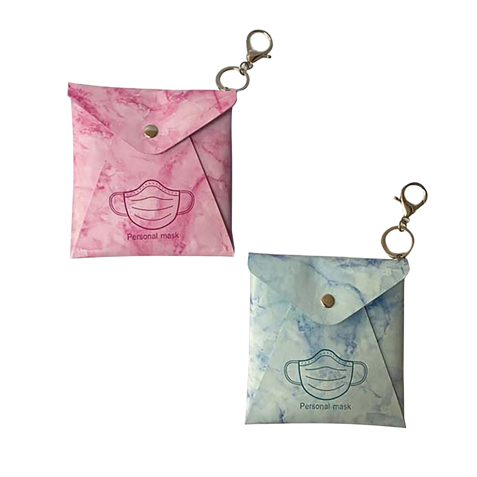 Armazenamento portátil descartável máscaras de rosto organizador moda umidade-prova de limpeza proteger saco de armazenamento caja mascarillas guardar: 2PCS C