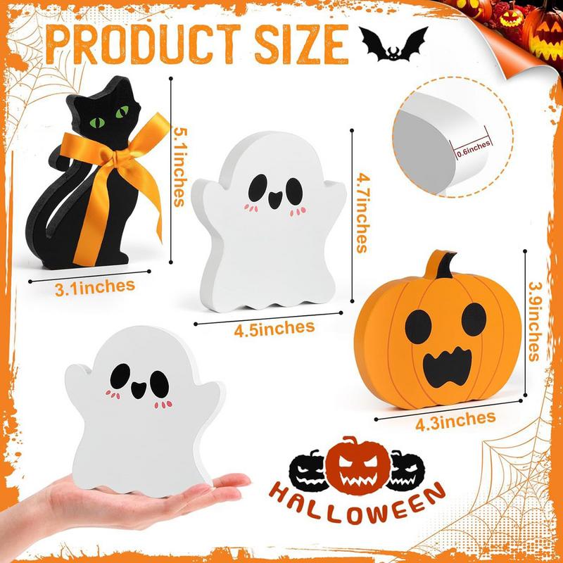 Halloween bordskilt 3x tre halloween-lagdelte brettdekor gjenbrukbar rustikk lagdelt brettdekor borddekor skilt glad