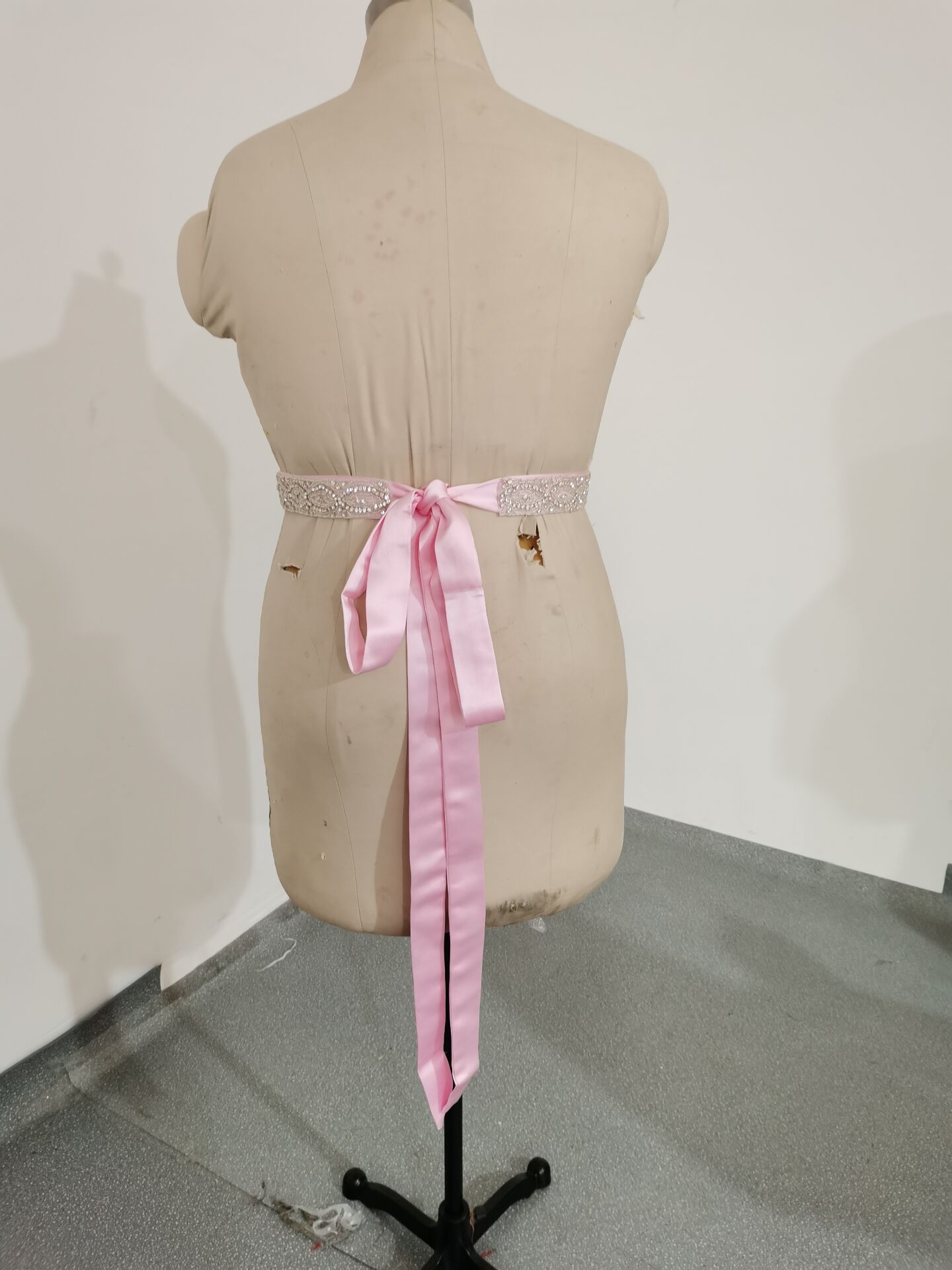 Cinturón de cuentas de cristal extraíble, vestido de graduación, cinta de faja de satén, vestidos de novia, cintura desmontable, cinta de vestido de Graduación