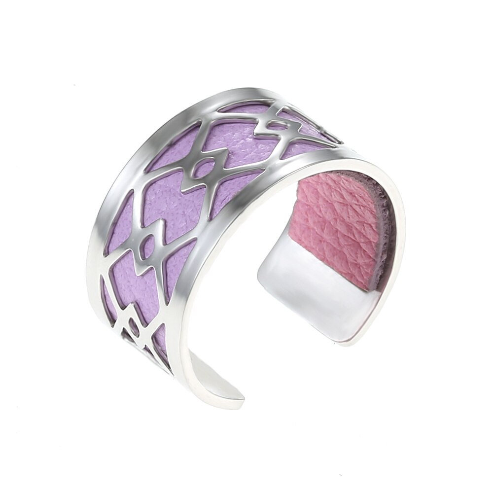 Cremo Giet Femme Sieraden Roestvrij Stalen Ring Band Verstelbare Ring Bague Femme Sieraden Diy Omkeerbare Lederen Ring: SR0016711