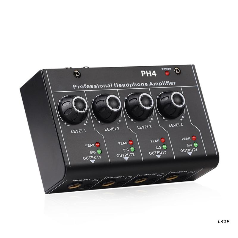 4 Channels Ultra-Compact Mini Headphone Amplifier 6.35mm/3.5mm Stereo Output