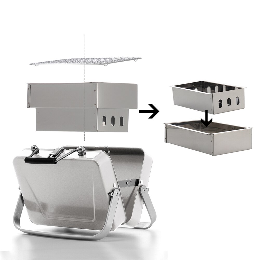 Briefcase BBQ Grill Folding Box Portable BBQ Grill Mini 1906 Kitchen Accessories