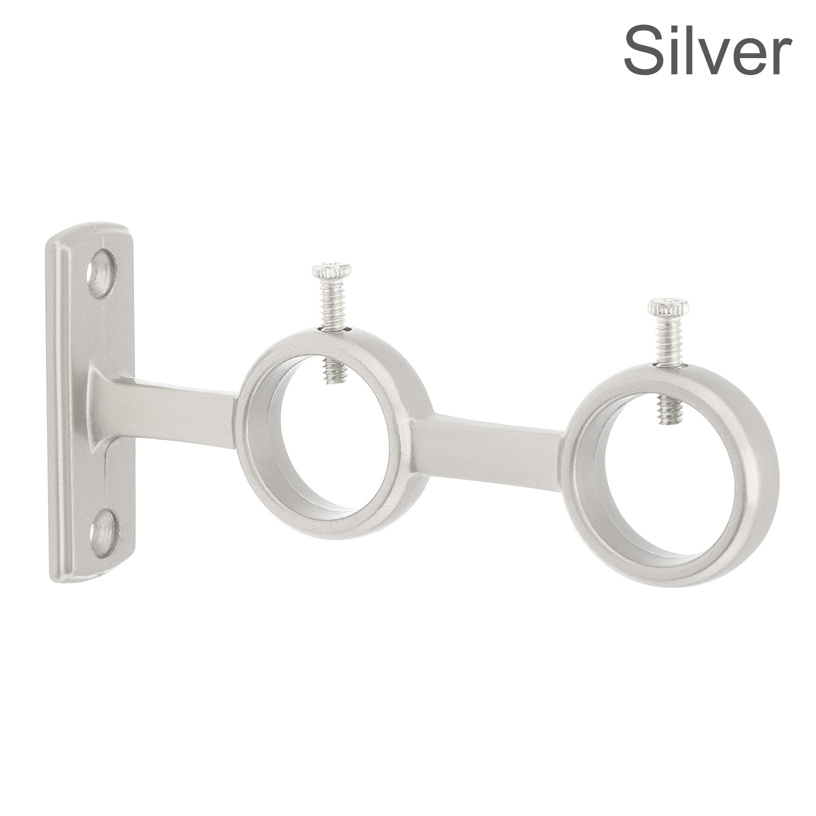 Support de tringle à rideau, 1 pièce, crochets de tringle à rideau à Double trou, Base en alliage d'aluminium, crochet épais pour chambre: Ivoire