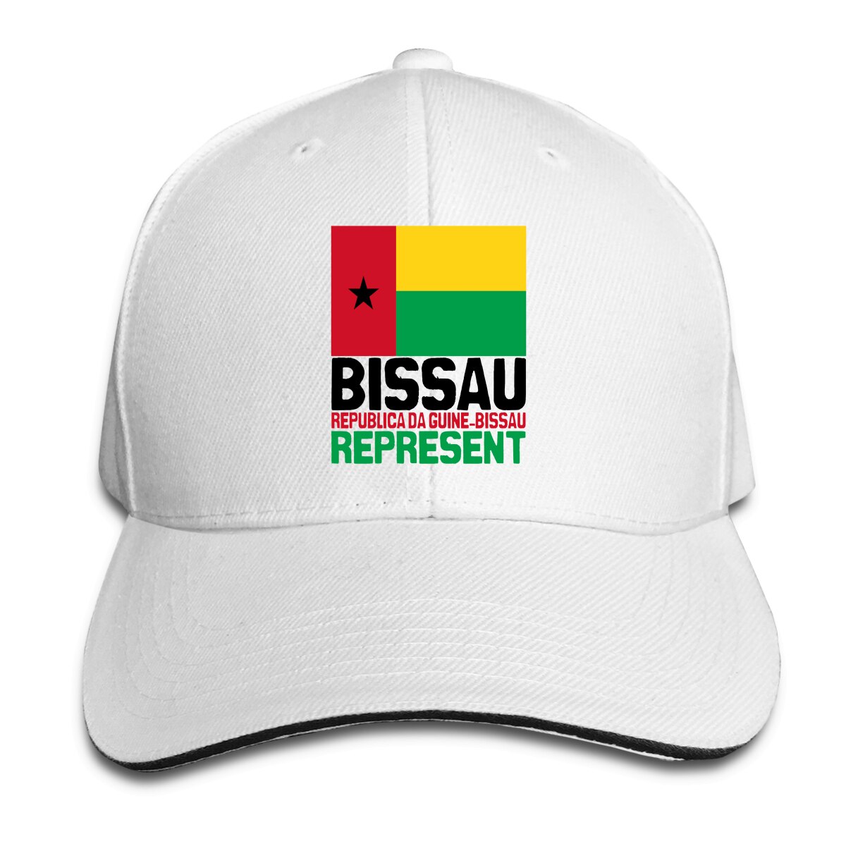 Guinee Bissau Represent-Gorras de Golf para hombre y mujer, gorros divertidos de estilo hip hop R330, 1 unidad: Blanco