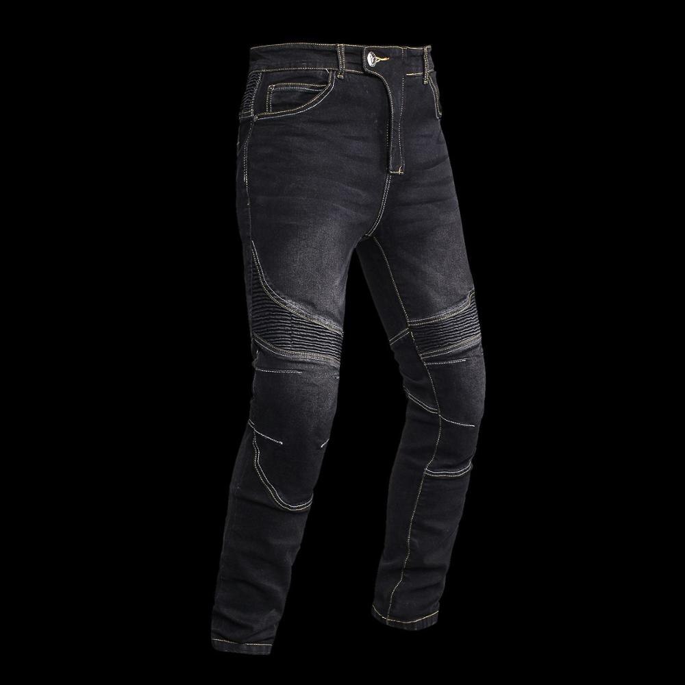 Mc winddichte motorjeans casual heren motorcross off-road kniebeschermende moto jeans broek komine pantalo moto: 17- mc -17101- b zwart / 36