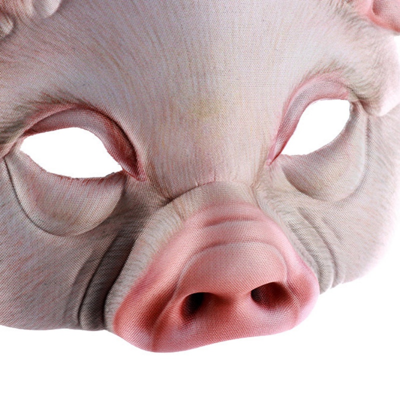 Halloween Pig Head Mask Animals Shape Head Wear Fancy Adult Costume Accessory Party Cosplay Halloween Mask