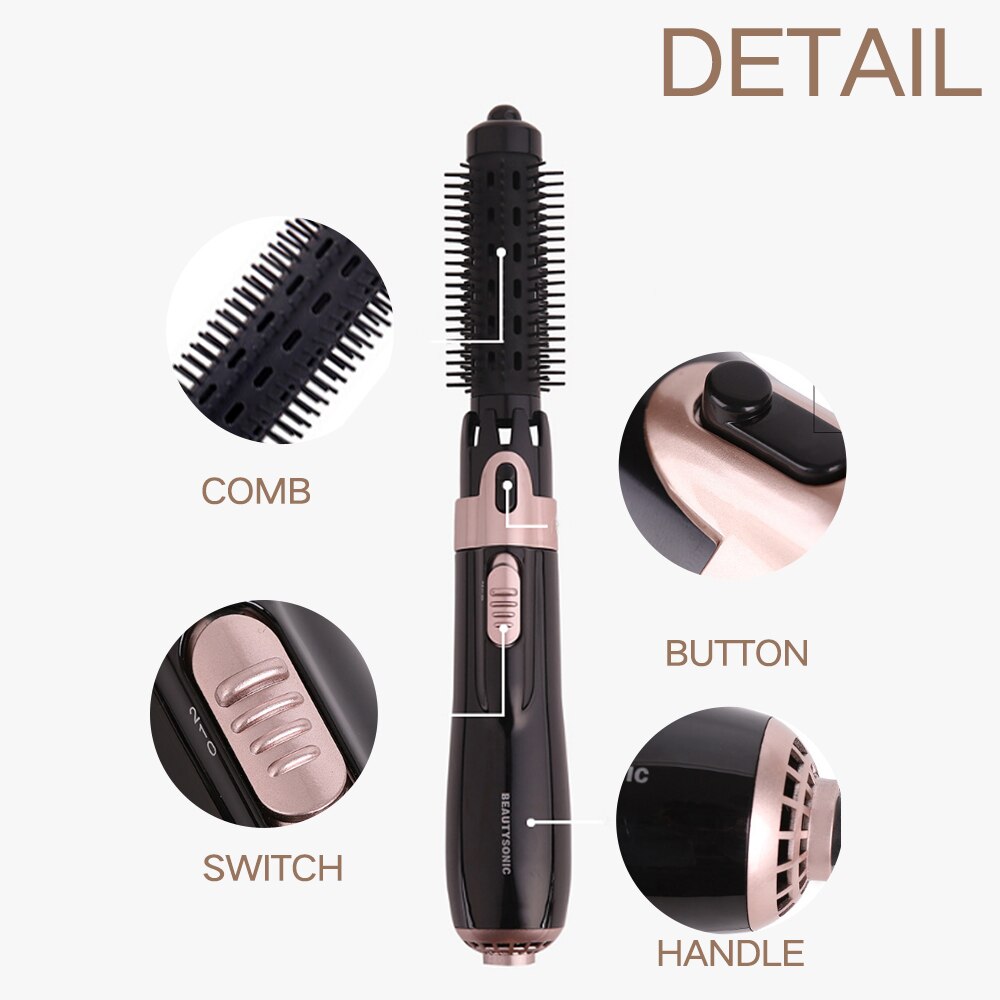 4 IN 1 Hair Curlers Straightener Automatic Dryer Brush Hair Curler Hairstyle Curling Iron Big Wave Curler Krultang