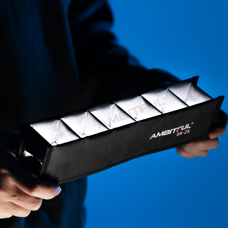 Ambitful sa -25- sticks tublampa med honeycomb-rutnät och softbox för ambitful  a2 godox  tl30 nanlite 6c -sticks tublampa med led-ljus