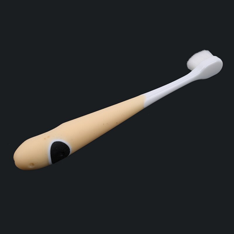 Baby Cute Soft-bristled Toothbrush for Children Teeth Cartoon Panda Training Toothbrushes Baby Dental Care Tooth Brush: yellow