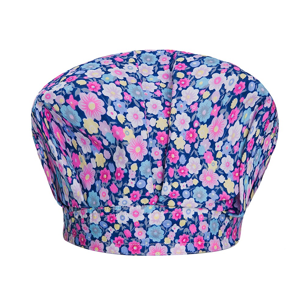 Verpleegkundige Caps Kleine Bloemen Pring Hoeden Verstelbare Lange Haar Scrub Cap Schoonheidssalon Verpleging Cap Laboratorium Pet Shop Scrub hoeden: hat 32001