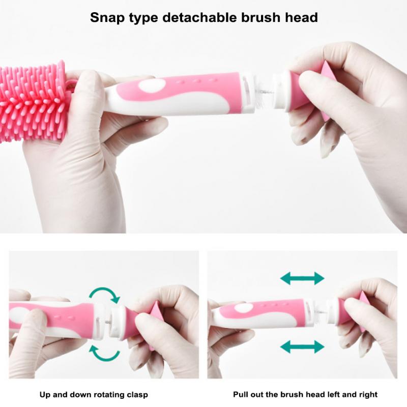 Washing Cup Cleaning Feeding Bottle Brush Multifunctional Temperature Resistance Spout Tube Teat Non Toxic Kitchen Soft Silicone