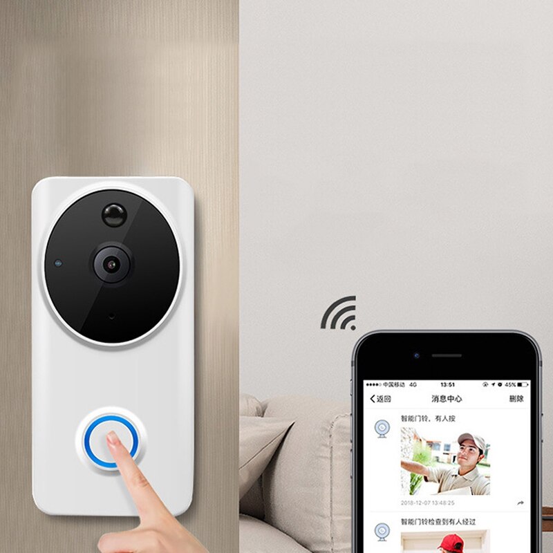 Smart Doorbell Visual Wireless Night Vision Smart Doorbell PIR Human Motion Detection Home Doorbell