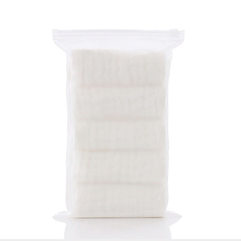 5Pcs Baby Towel Bath Towels Face Washcloth Muslin squares Cotton Hand Wipe Gauze for born Bathing Feeding Kids Handkerchief: 5 white