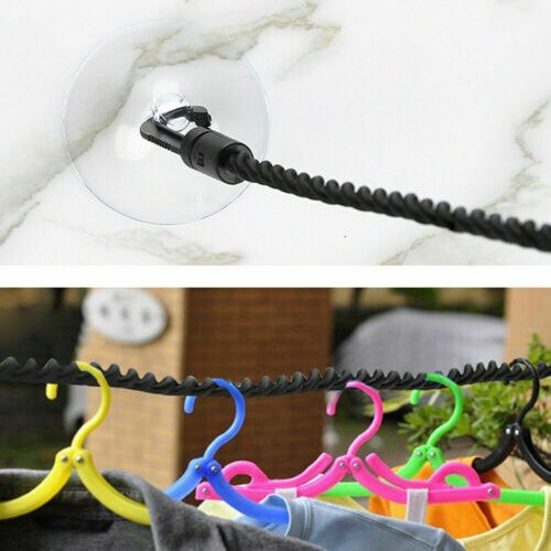 1Pcs Clothes Line Portable Travel Camping Clothesline Washing Clothes Line Rope Washing Hanger