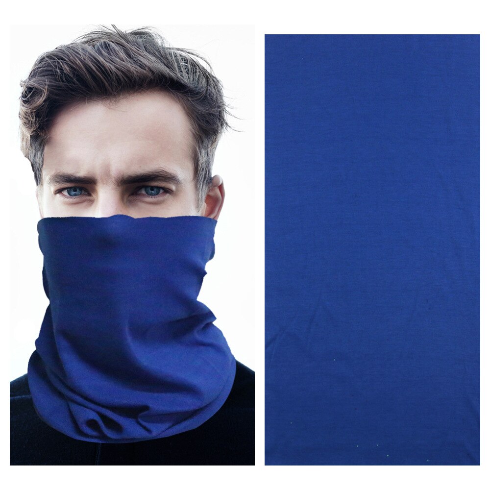 Solid Bandana Scarf Headband Hiphop Hijab Seamless Tubular Soft Multi Functional Magic Bandanas Tube Ring Scarf: S011 Sapphire