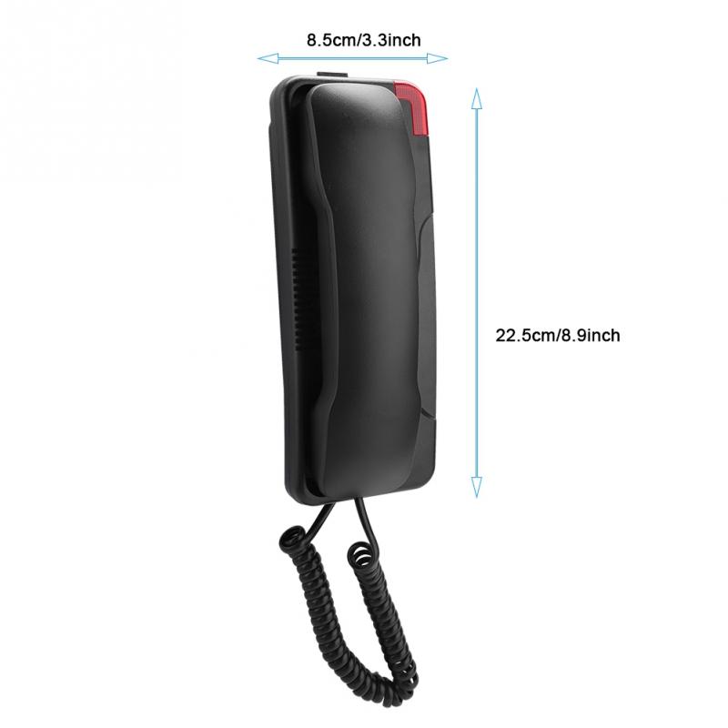Hotel Business Telephone Extension No Caller ID Home Phone Waterproof For Hotel Family Bathroom Black
