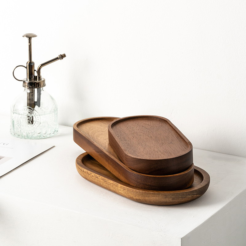 Geschirr Massivholz essen Tablett runde Rechteck Nachtisch Erzähler japanischen Stil Holz Snack Obst Tee Untertasse Palette Brot brett