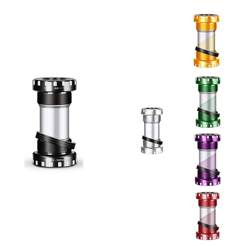 Bicycle Bottom Bracket Aluminum Waterproof BSA 68/73mm Screw/Thread Type Crankset Bearings Bicycle Axis Parts