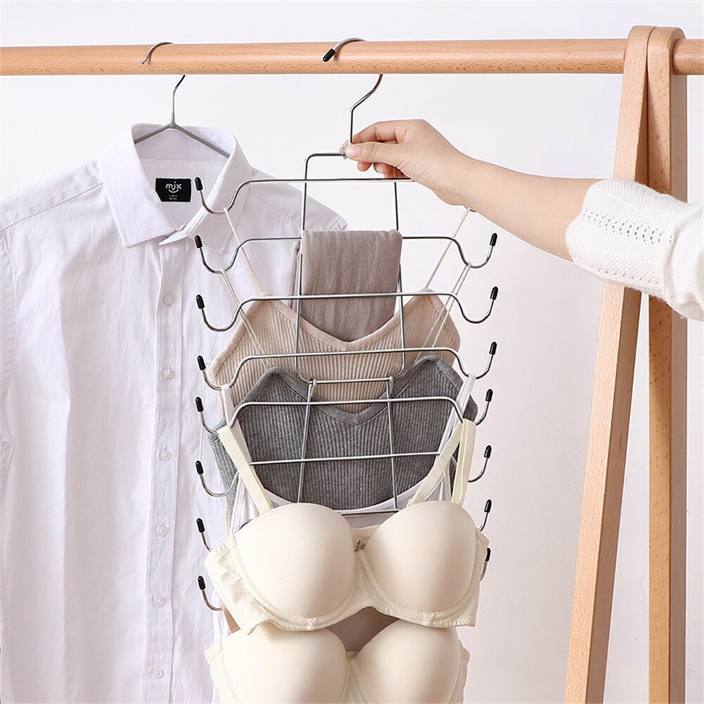 Multi-port Clothes Hanger Closet Organizer Space Saving Rack Cabide Tank Top Bra Storage Strappy Dress Bathing Suit Hangers