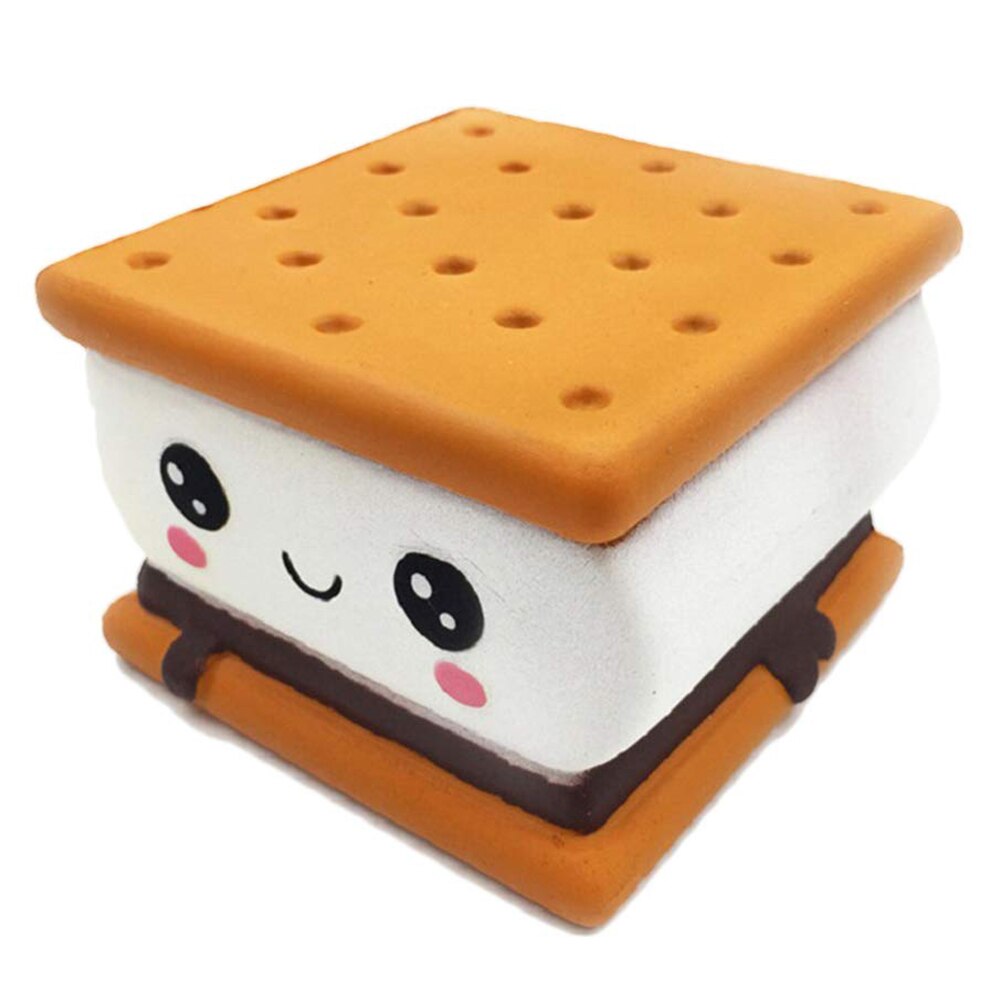 Decompression Toy PU Slow Rebound Color Antler Cake Decompression Vent Toy Strawberry Cake Toy: B