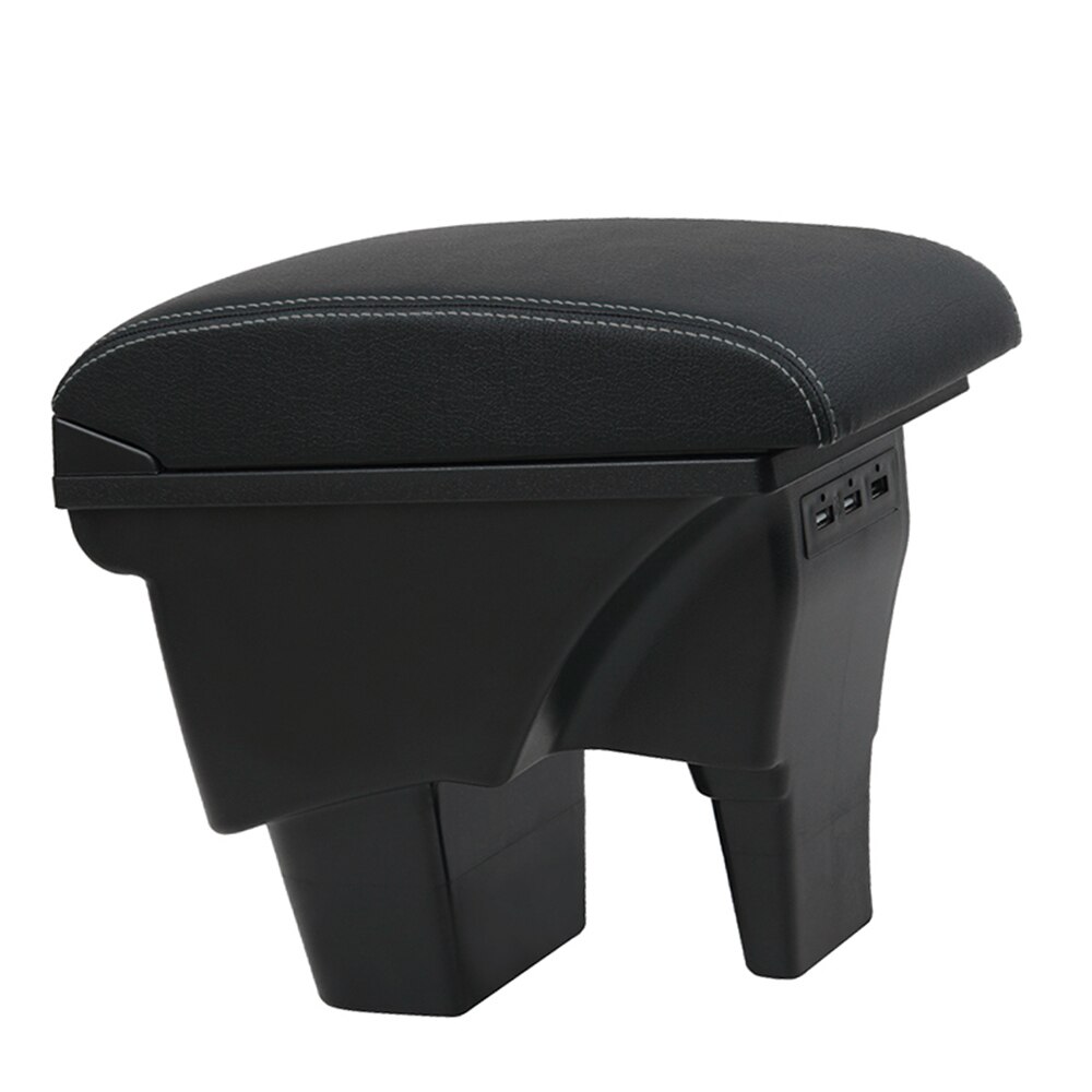 Armsteun Box Cover Holder Universal Car Center Console Modificatie Accessoires Opbergdoos Met Usb Voor Suzuki Vitara: WHITE