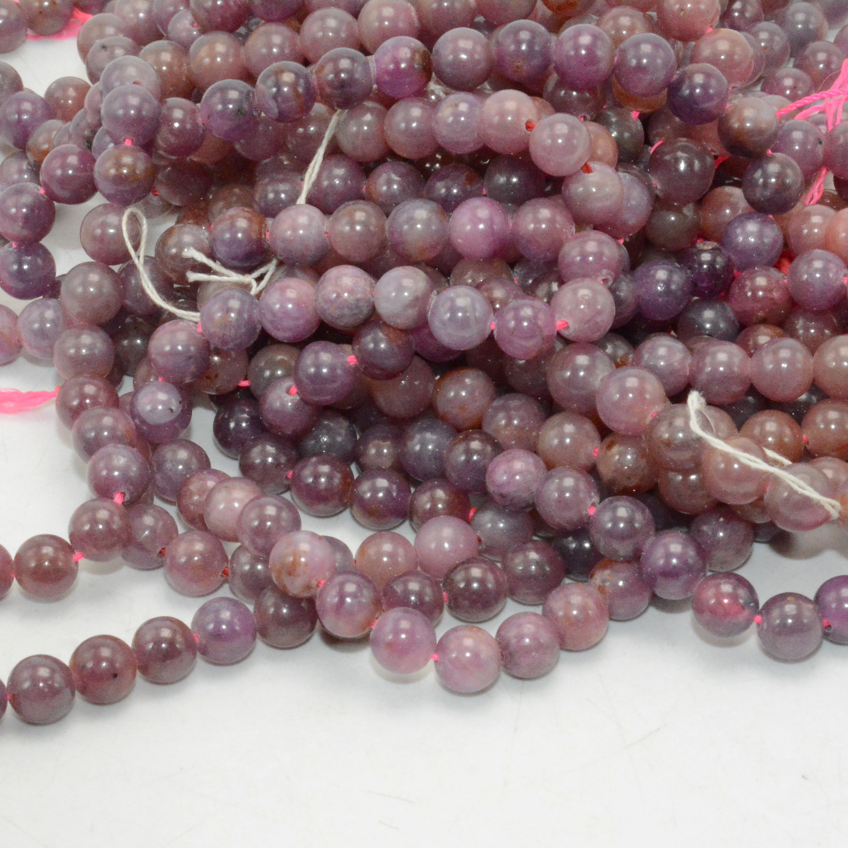 Natural Precious Stone Ruby Loose Round Beads 6.5mm-6.8mm